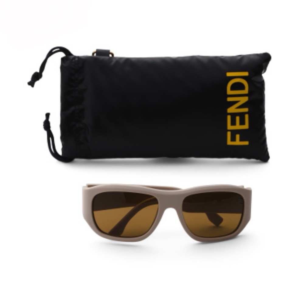 Fendi Taupe Sunglasses with Amber Lenses